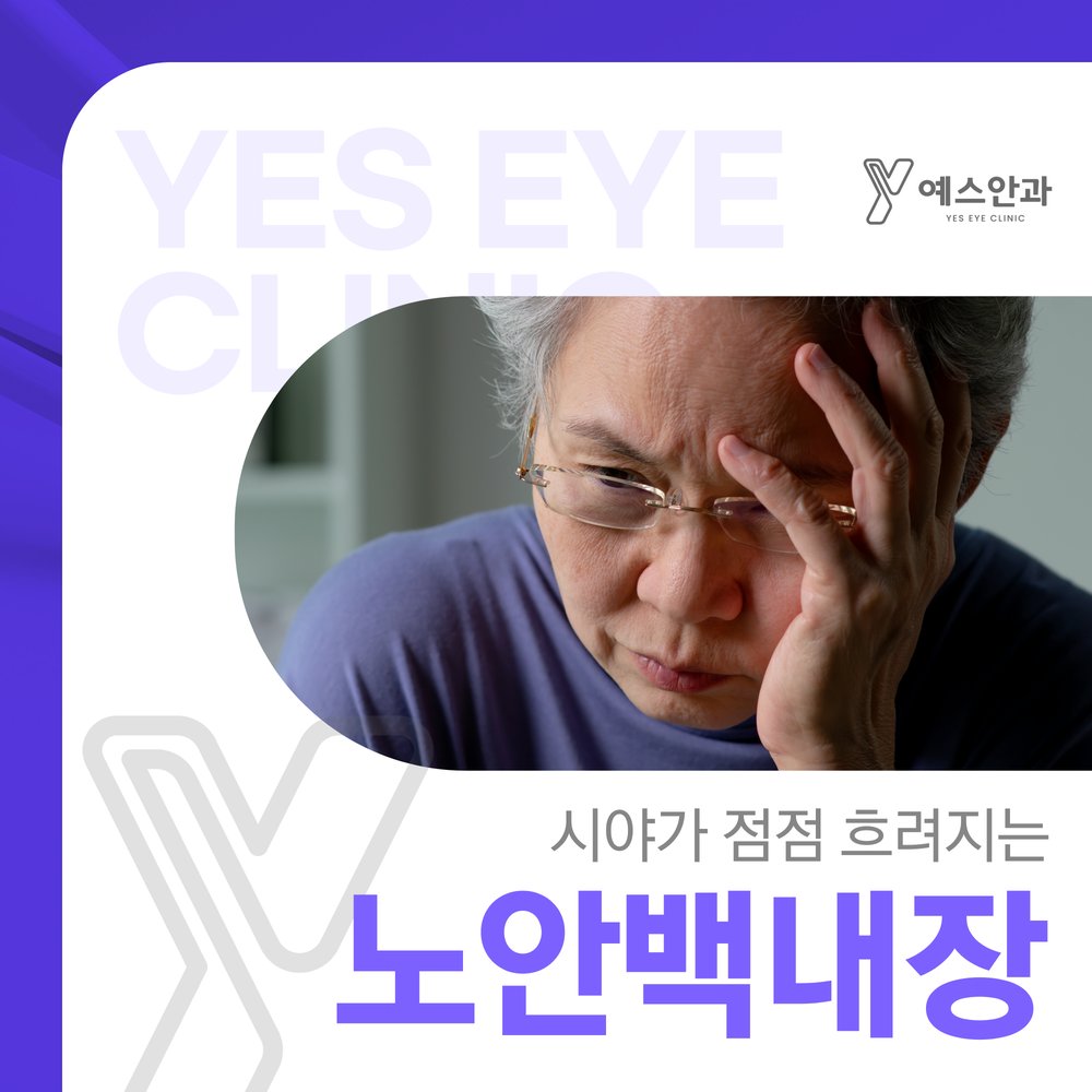 시야가 점점 흐려지는 노안백내장